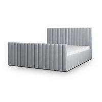POLSTERBETT CANOVA K 120x200 cm mit Bettkästen - Hellgrau - Hellgrau, Holz/Textil - MASSENO