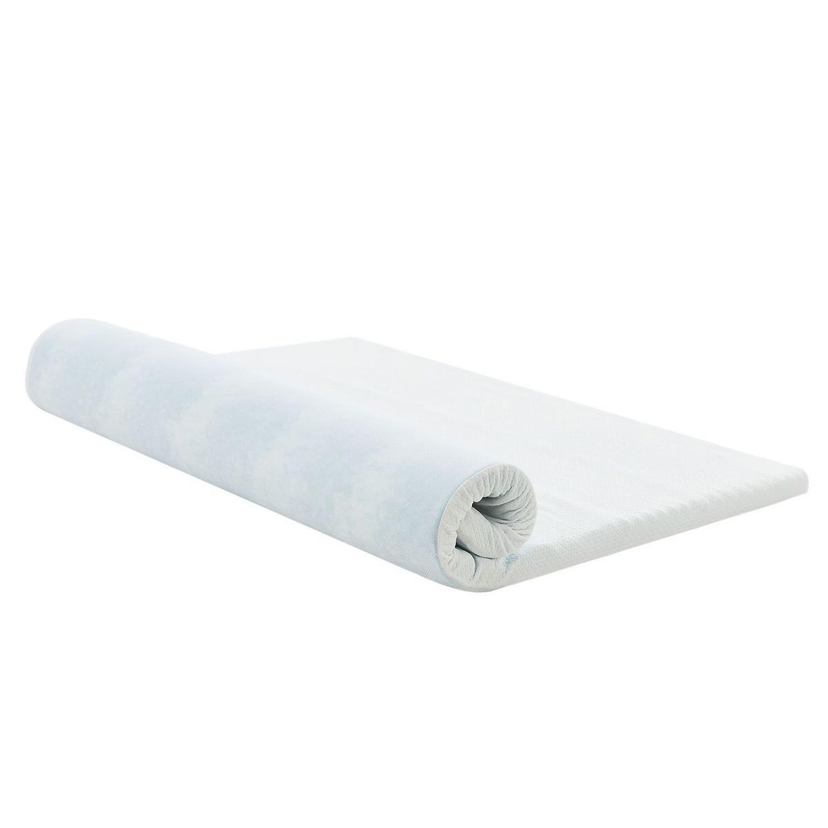 TOPPER 180x200 cm 7-Zonen Matratzenschoner aus Memory Foam - Weiß, Textil (180/200cm) - Juskys