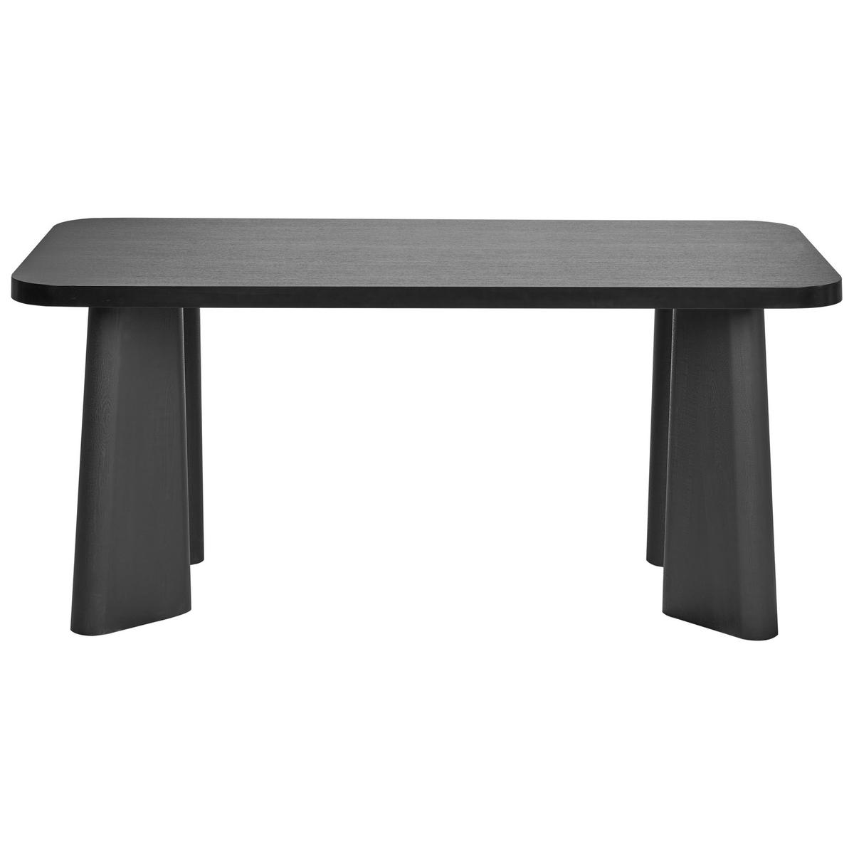 ESSTISCH Schwarz 180/90 cm Atlin - Schwarz, Holzwerkstoff (180/90/75cm) - Beliani