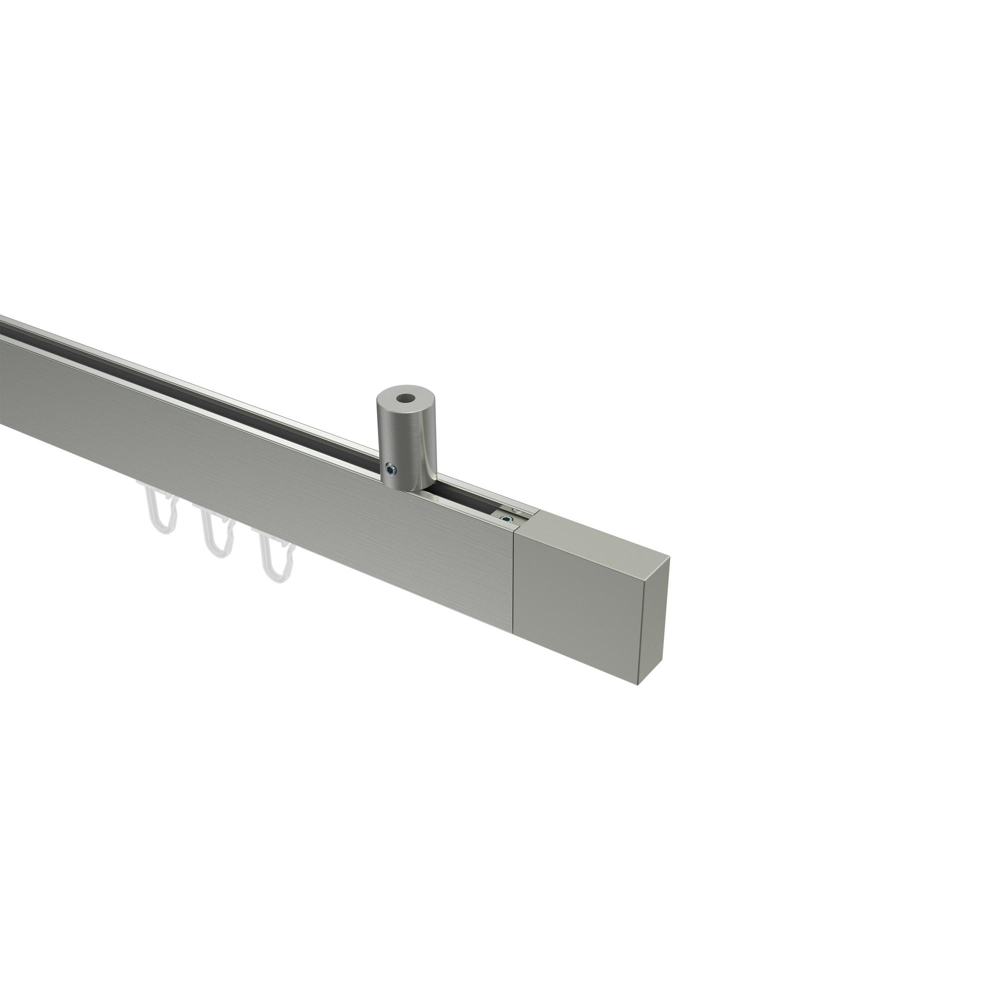 GARDINENSTANGE INNENLAUF Sonius Lox 140 cm, 1-läufig, 14x35 mm Edelstahl-Optik - Edelstahlfarben, Metall (140cm) - INTERDECO