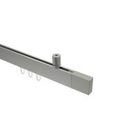 GARDINENSTANGE INNENLAUF Sonius Lox 140 cm, 1-läufig, 14x35 mm Edelstahl-Optik - Edelstahlfarben, Metall (140cm) - INTERDECO