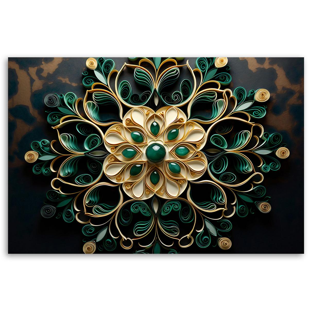 KUNSTDRUCK Grün 60/40 cm - Grün, Textil (60/40cm) - KUNSTLOFT