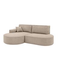 ECKSOFA Venedig Mit Schlaffunktion - Beige, Holzwerkstoff/Textil (278/179cm) - Fun Möbel