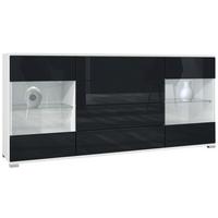 SIDEBOARD Bari Schwarz Hochglanz - Schwarz Hochglanz, Holzwerkstoff (166.5/75.5/35cm) - Vladon