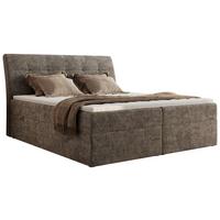 BOXBETT DAGOS 120/200 - Braun Schenille grob gewebt - H3 - Topper T25 - Braun, Textil (120/200cm) - MKS