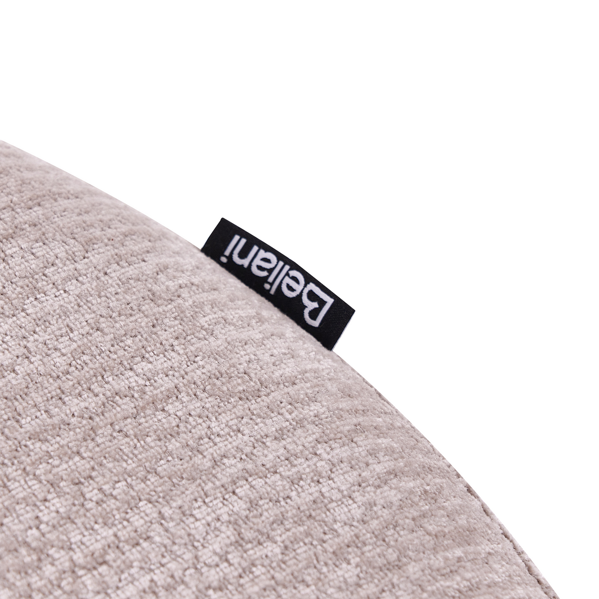 DREHSESSEL Chenillegewebe Beige Blomma - Hellgrün, Holz/Textil (60/72/63cm) - Beliani