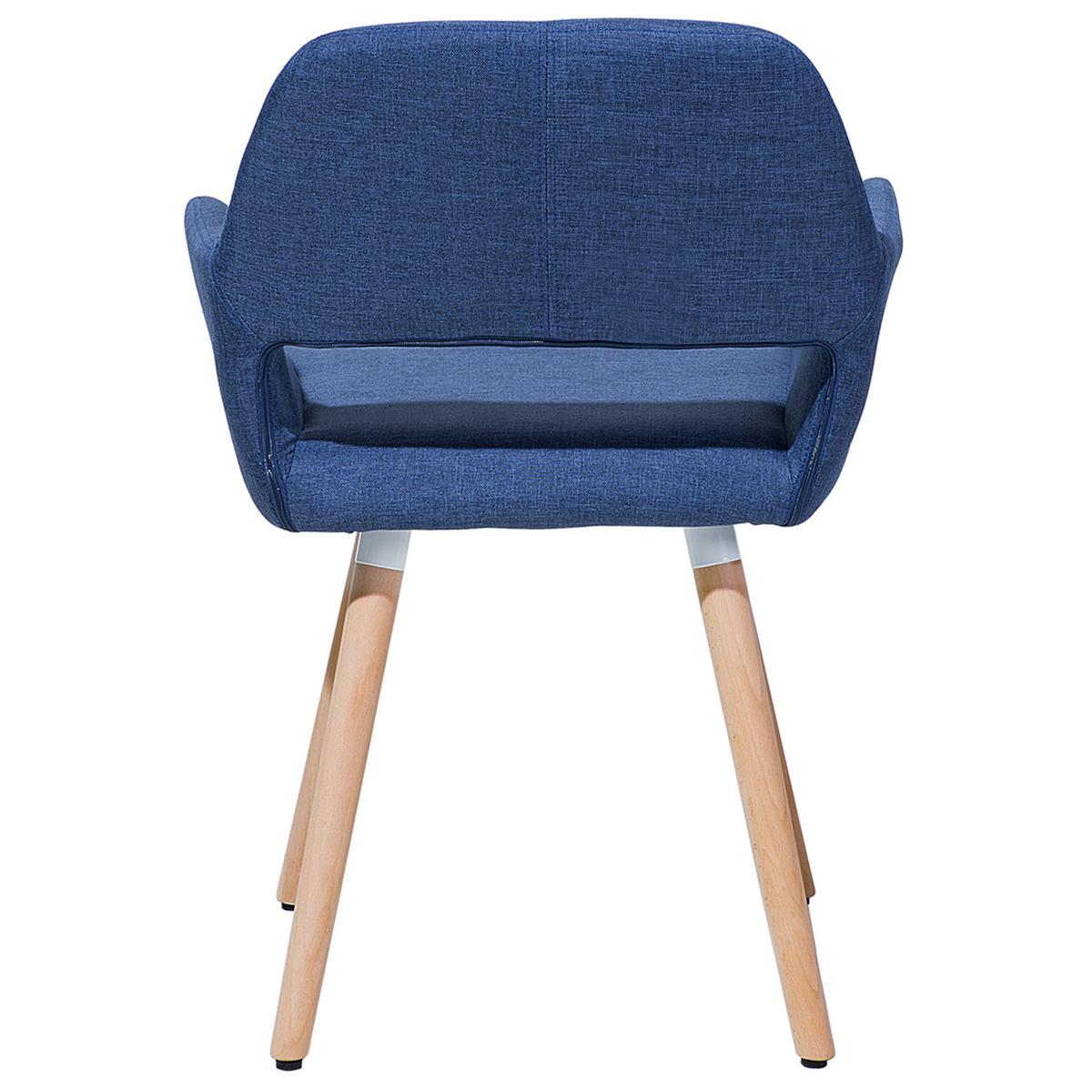 ESSZIMMERSTUHL 2er-Set Polsterbezug Blau Chicago - Blau, Holz/Textil (56/81/56cm) - Beliani