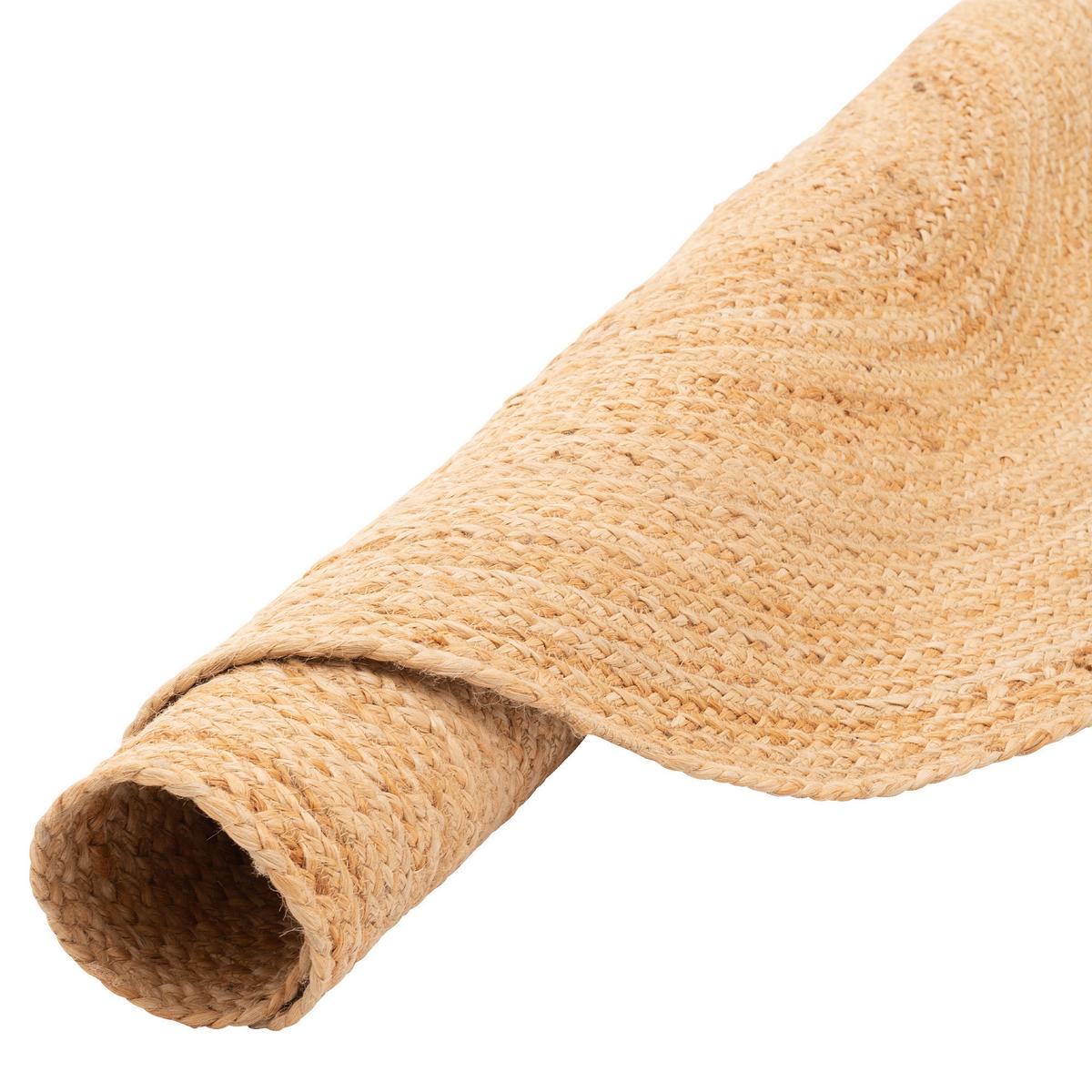 NATURFASER TEPPICH JUTE SALSA NATUR RUND - Beige, Textil (100/100cm) - Pergamon