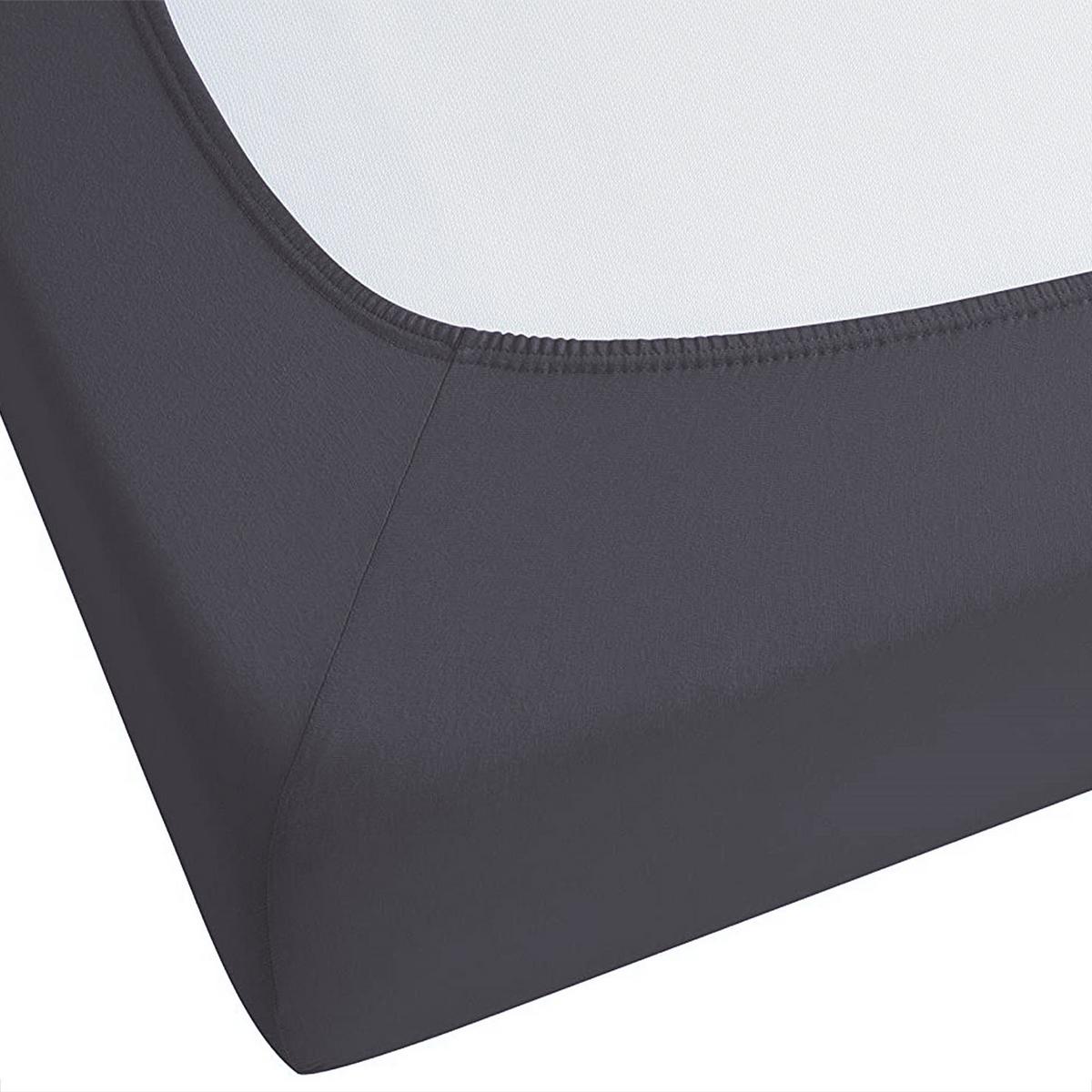 SPANNBETTLAKEN Schwarz 90 x 200 cm Hofuf - Schwarz, Textil (90/200cm) - Beliani