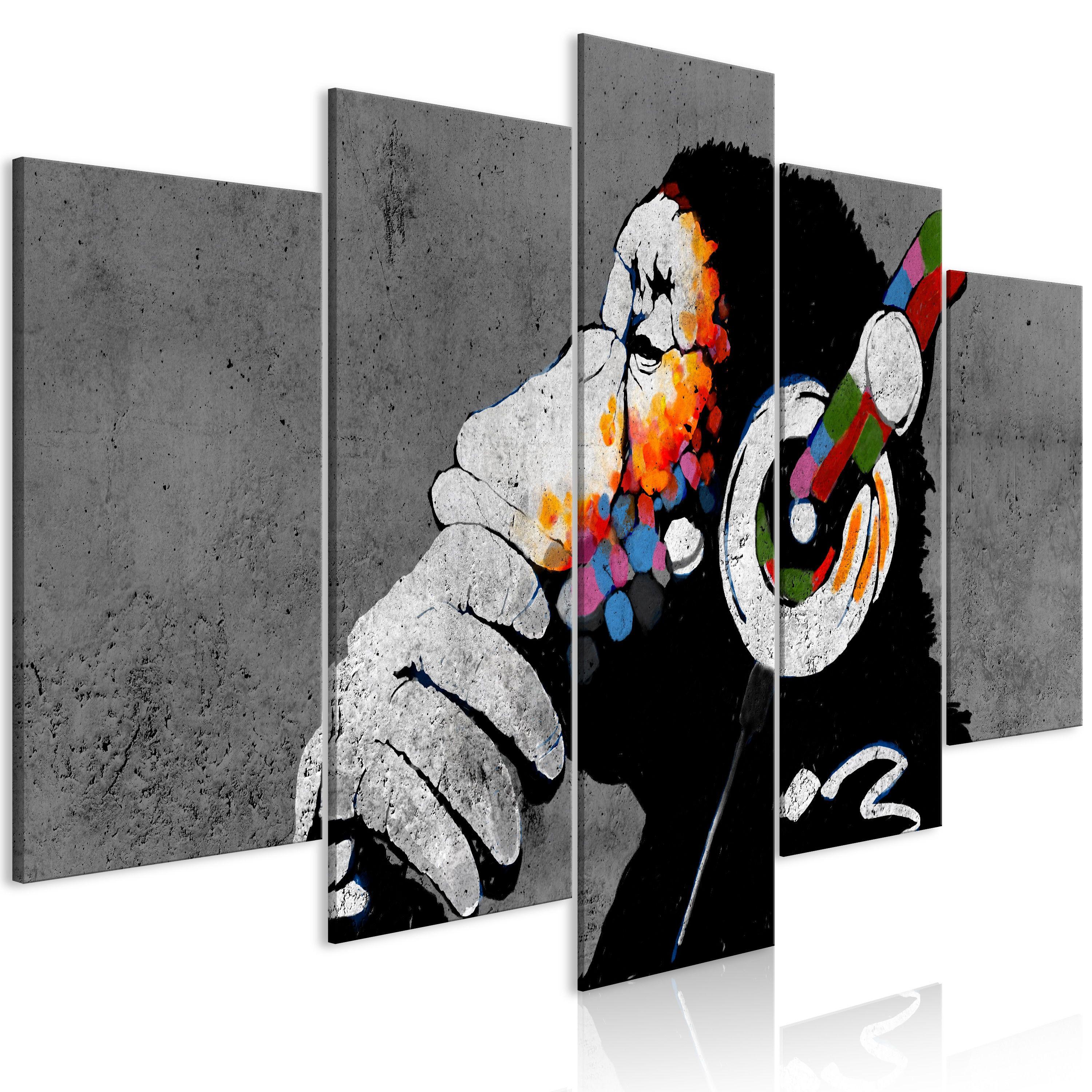 KUNSTDRUCK Schwarz-Weiß 200/100 cm - Multicolor/Schwarz, Textil (200/100cm) - KUNSTLOFT