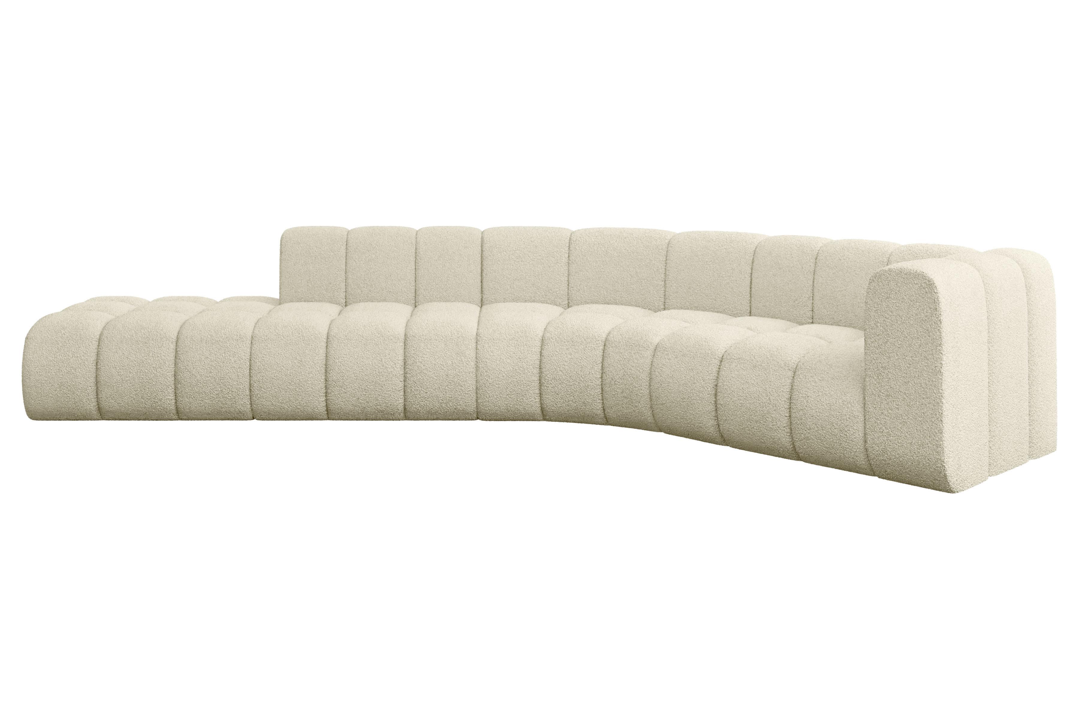 ECKSOFA modulares Sofa Tilmo-L1 - 399x194x70 cm Beige - Beige, Holzwerkstoff/Textil (399/194cm) - ALTDECOR