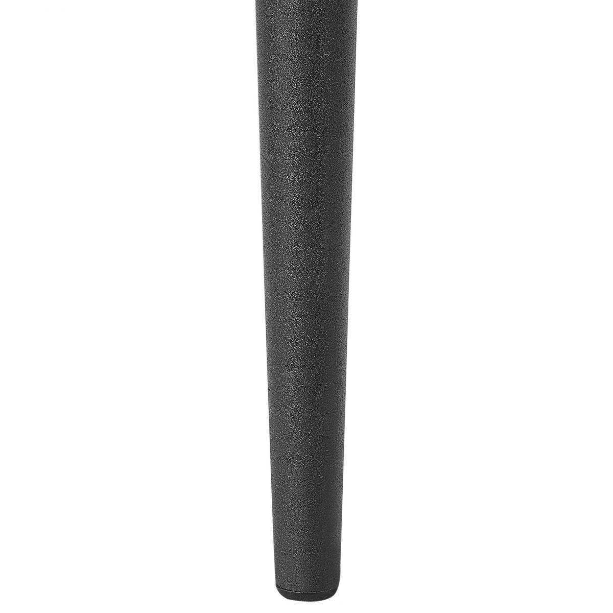 ESSZIMMERSTUHL 2er-Set Samtstoff cremeweiß Melrose - Schwarz/Weiß, Textil (55/85/61cm) - Beliani