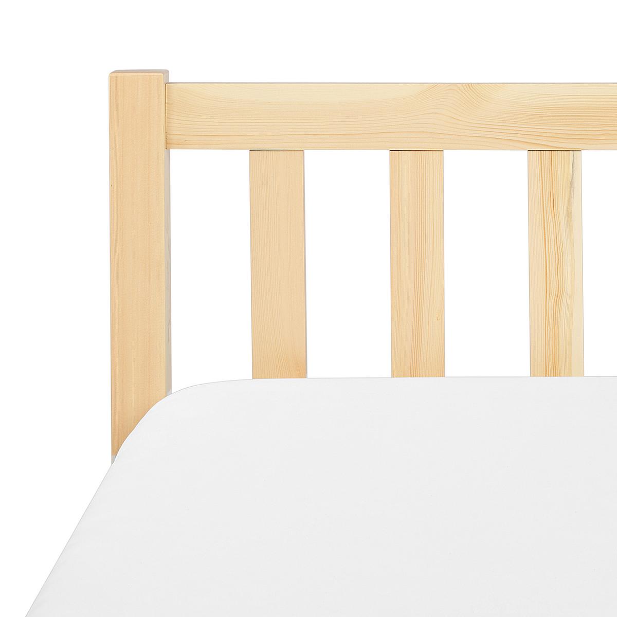 BETT mit Lattenrost 90x200 cm Heller Holzfarbton Florac - Hellbraun, Holz (90/200cm) - Beliani