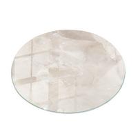 TISCHPLATTE fi70 cm Marmorstrukturmuster - Creme, Glas (70/70/0.4cm) - TULUP