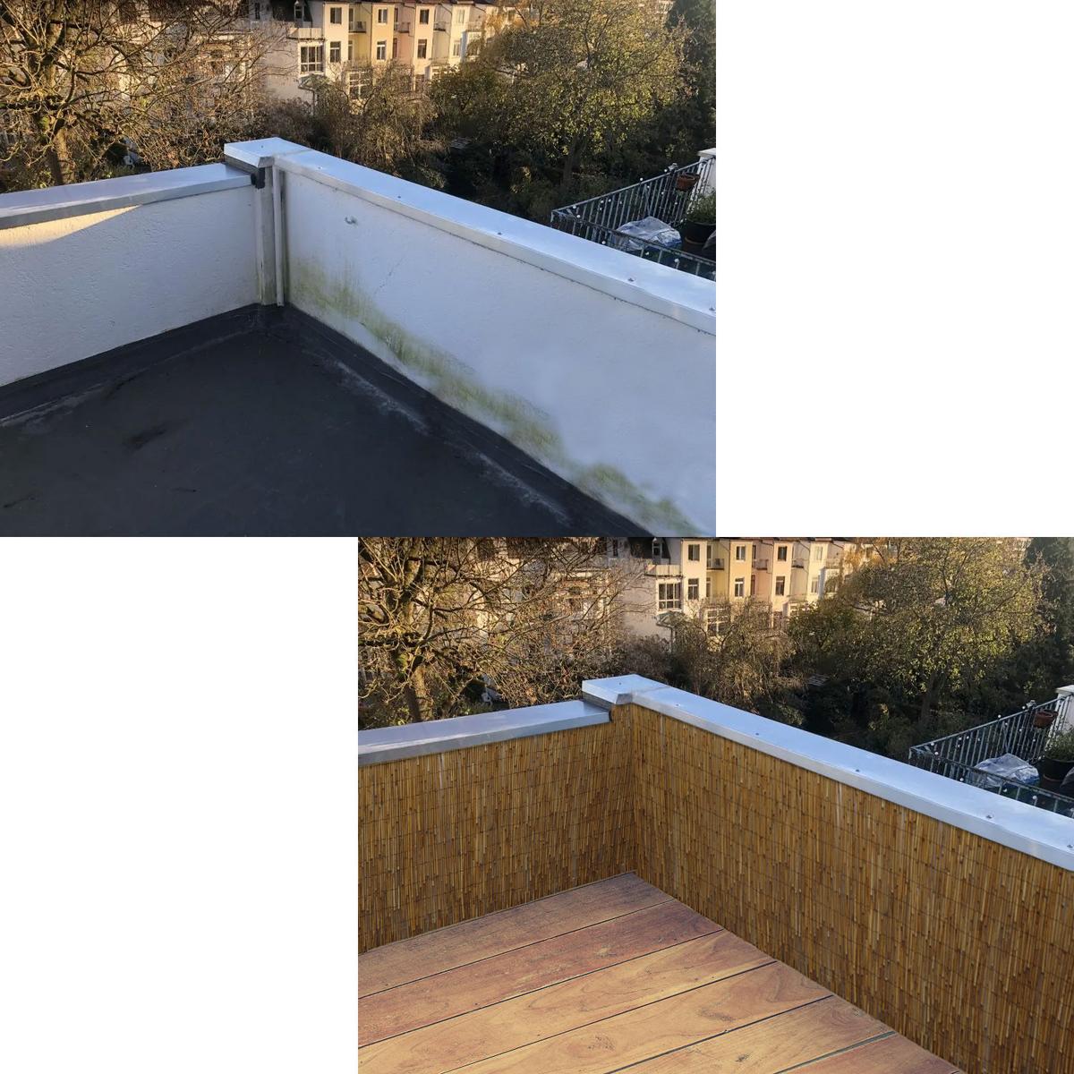 BALKON-SICHTSCHUTZ Schilf, 100/500 cm, braun - Braun, Naturmaterialen (500/100cm) - urfence