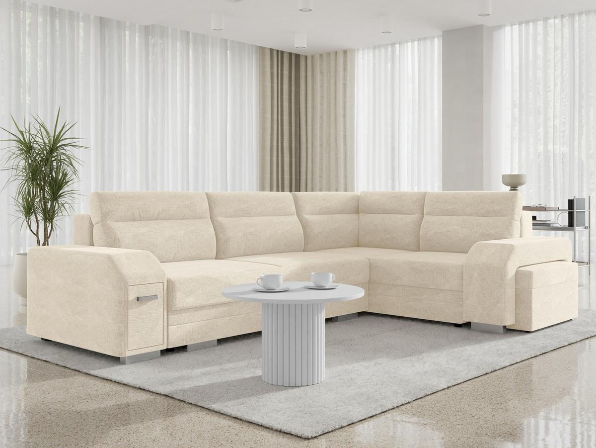 ECKSOFA Alvares, Seite: Rechts - Creme, Holz/Kunststoff (305/205cm) - MIRJAN24