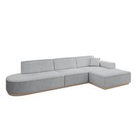 ECKSOFA Ottomane Rechts IREA-L2 - 327x165x80 cm Grau - Grau, Holzwerkstoff/Textil (327/165cm) - ALTDECOR