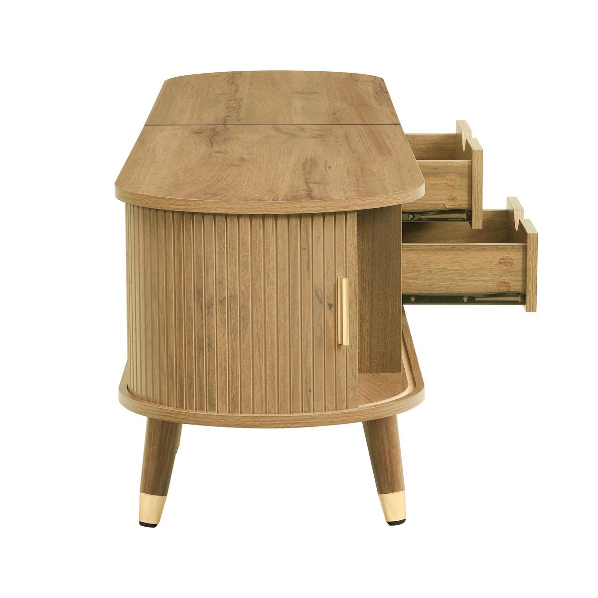 TV-SCHRANK in Holzoptik mit Schiebetür - Sonoma Eiche, Holzwerkstoff (175/45/38cm) - Urban Meuble