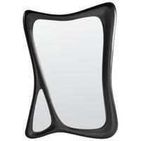 WANDSPIEGEL 70/100 cm Schwarz Lanester - Schwarz, Kunststoff (70/100/3cm) - Beliani