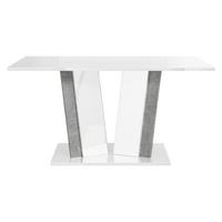 COUCHTISCH Doha II - Weiß Hochglanz/Grau, Holzwerkstoff (60/100/55cm) - MIRJAN24