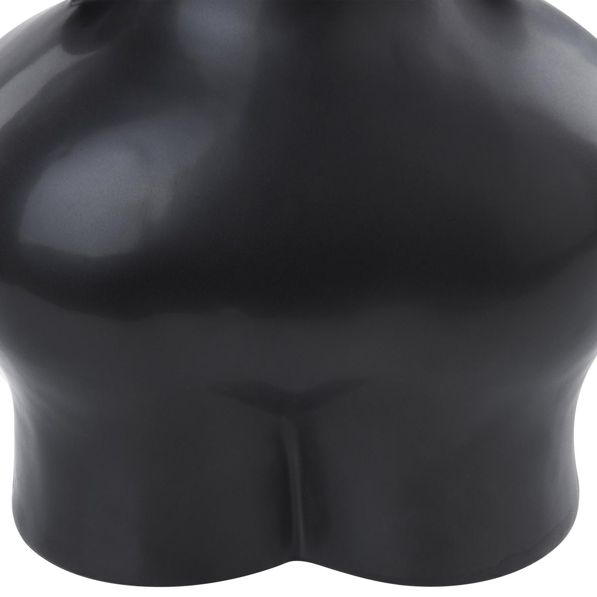 BLUMENVASE Dolomit schwarz Nafplio - Schwarz, Keramik (32cm) - Beliani