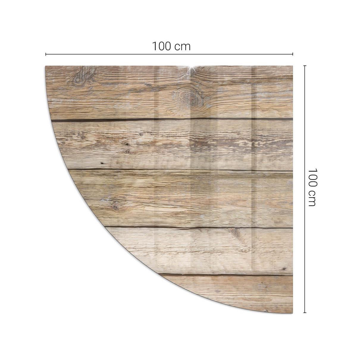 GLASPLATTE für Kamin 100x100 cm - Beige, Glas (100/100/0.4cm) - TULUP