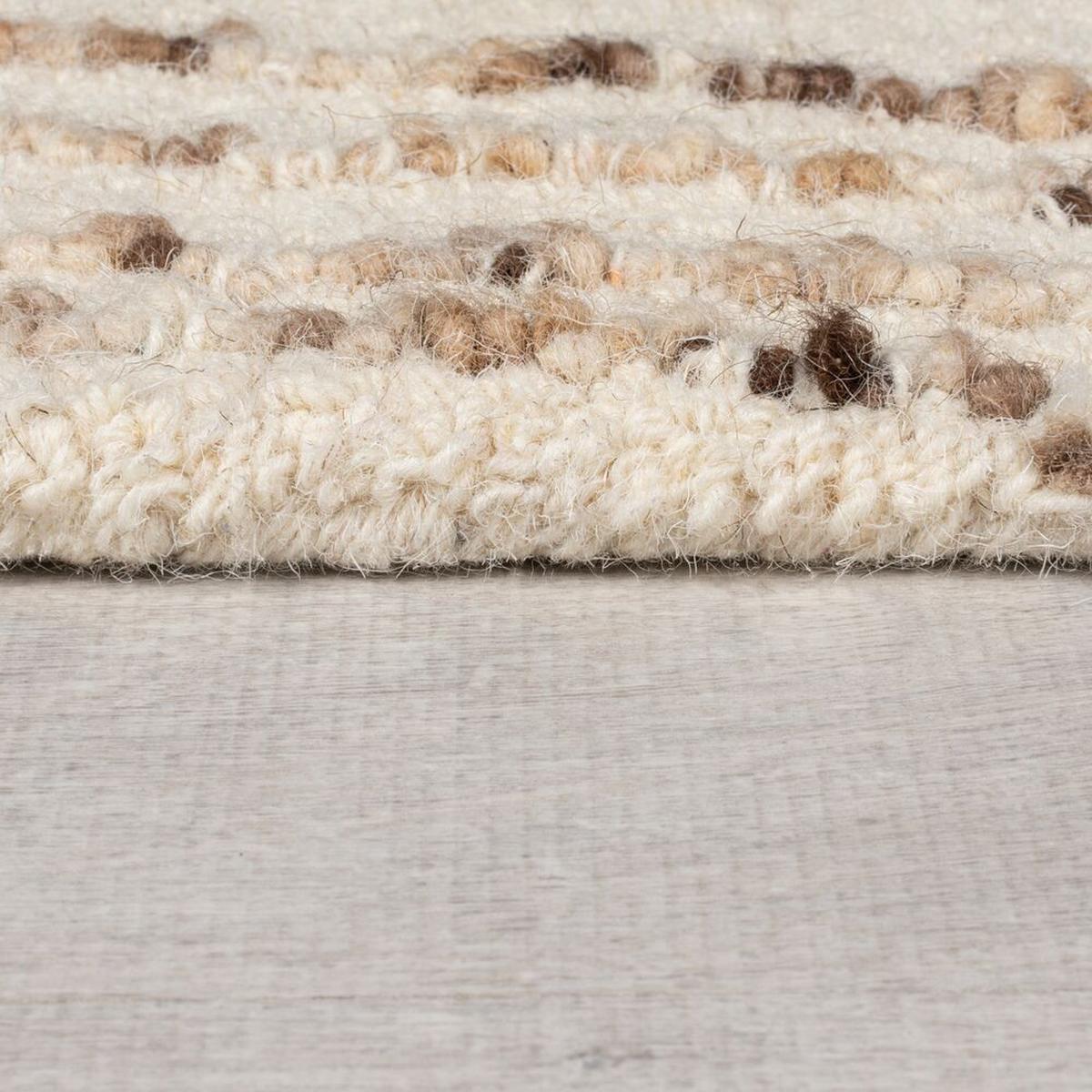 WOLLTEPPICH HUMBER, abstrakt, Natur-Braun, 80 x 150 cm - Beige, Textil (150/80cm) - KADIMA DESIGN