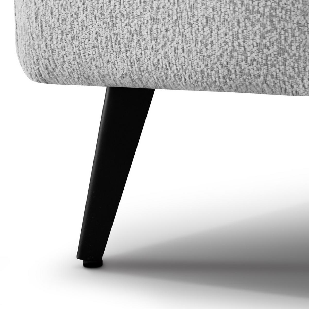 ECKSCHLAFSOFA Vinni Hellgrau, Chenille-Stoff, links - Hellgrau, Textil (265/205cm) - Beautysofa