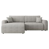 ECKSOFA Floryn L - Hellgrau/Schwarz, Holz/Kunststoff (245/145cm) - MIRJAN24