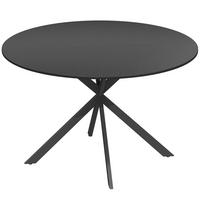 ESSTISCH rund Schwarz 120/120/75 cm - Schwarz, Metall (120/120/75cm) - HOMCOM