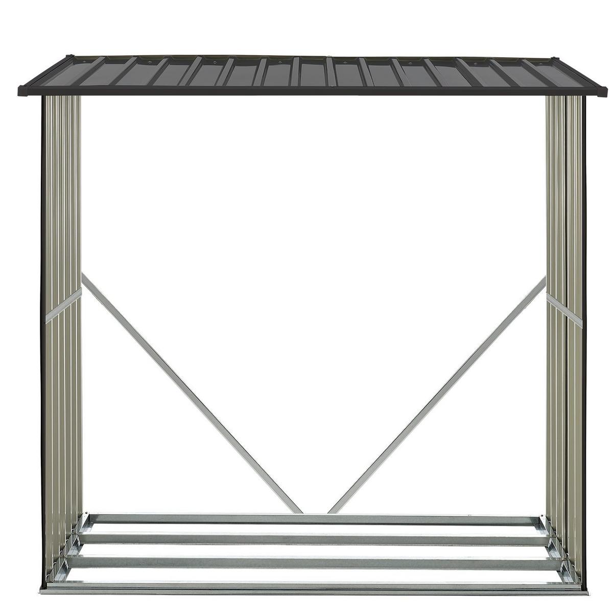 HOLZUNTERSTAND Enno aus Stahl grau - Grau, Metall (83/154/163cm) - Juskys
