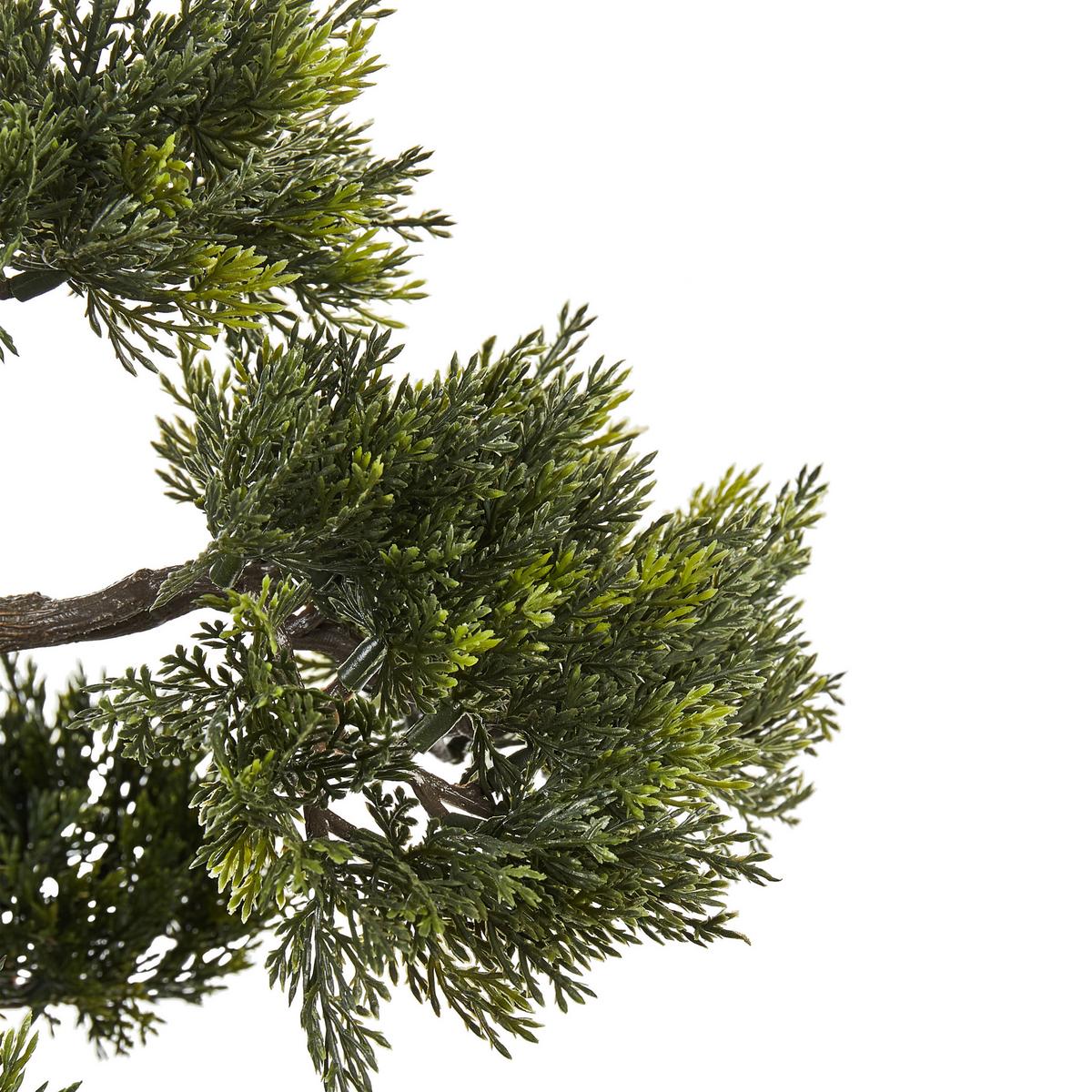 KUNSTPFLANZE im Blumentopf 44 cm Grün/Schwarz Pine - Schwarz/Grün, Kunststoff (44cm) - Beliani
