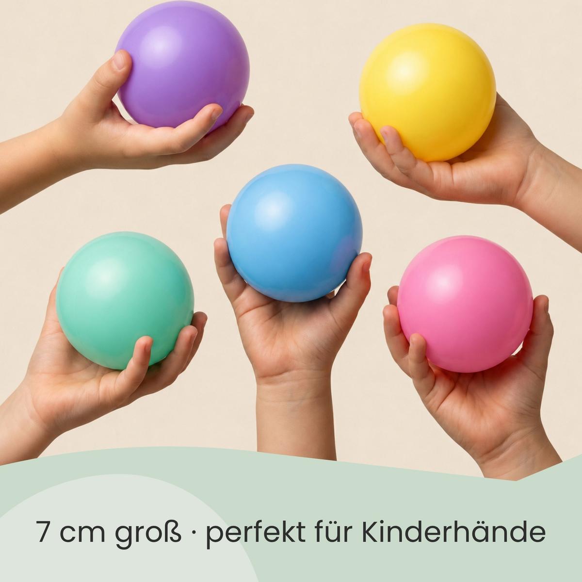 BÄLLEBAD-BÄLLE 2400 Stück, Macaron, 7 cm - Multicolor, Kunststoff (7/7/7cm) - Littletom