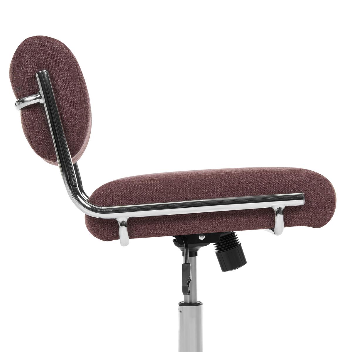 SCHREIBTISCHSTUHL Burgunderrot Arloft - Dunkelrot, Textil/Metall (60/73/60cm) - Beliani