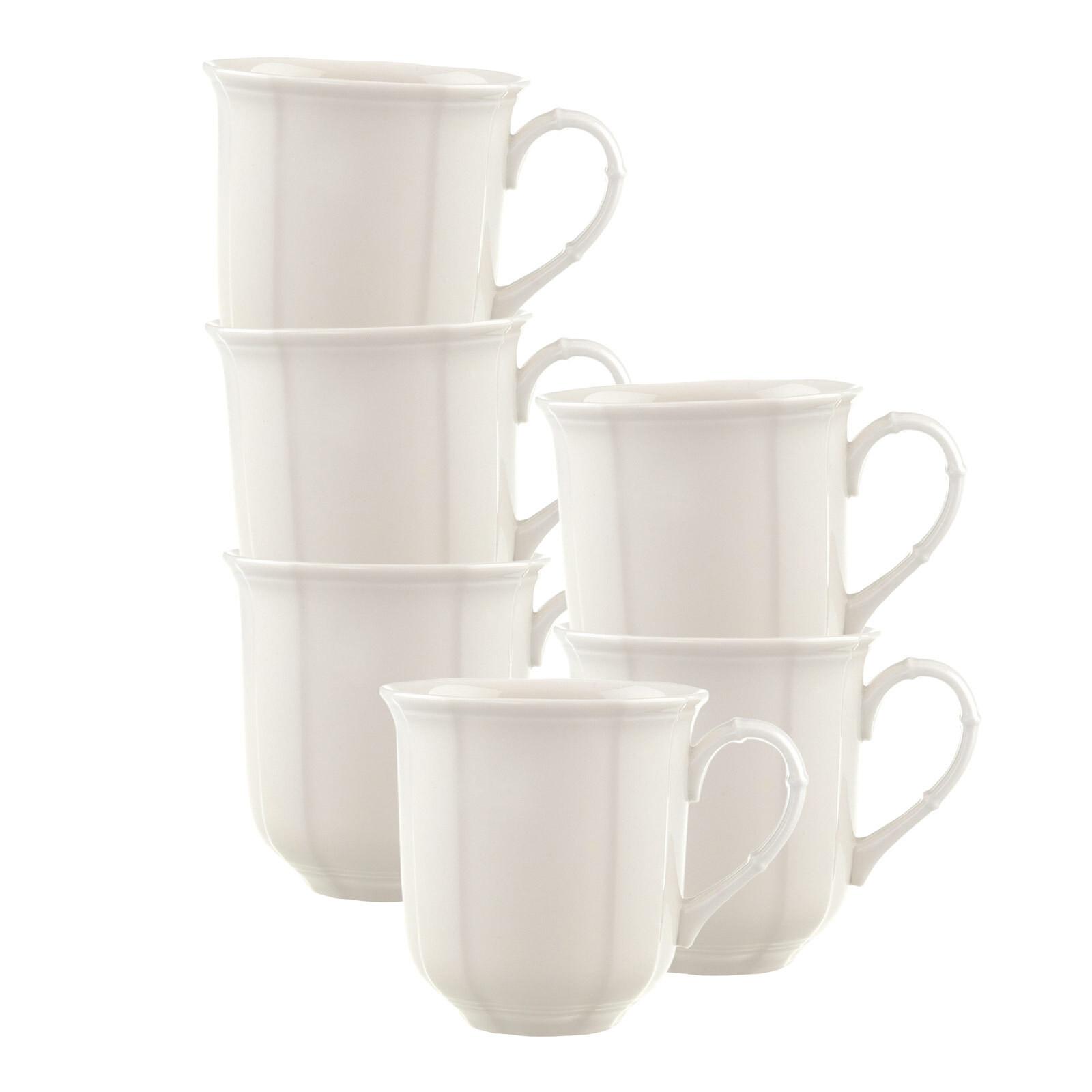 HENKELBECHER Manoir weiß 300 ml 6er Set - Weiß, Keramik (0.3L) - Villeroy & Boch
