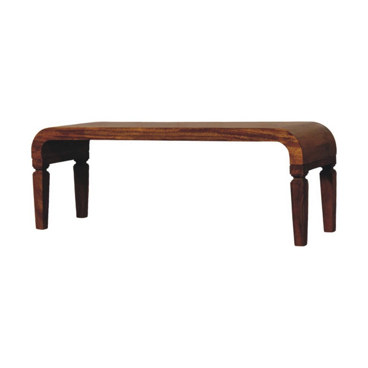 COUCHTISCH mit Amber-Eichen-Finish, abgerundete Beine, braun - Braun, Holz (35/120/43cm) - Artisan Furniture