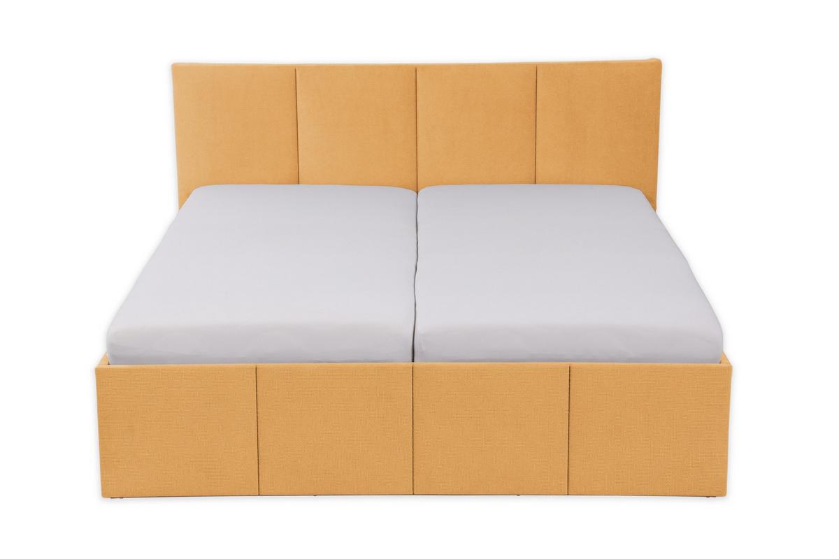 POLSTERBETT Dalas Gold 160 x 200 x 40 cm Bettkasten Mit hochwertiger Matratze H2 (bis 100 kg) und Lattenrost - Goldfarben, Holz (160/200cm) - Halmon Schlafkomfort Betten 
