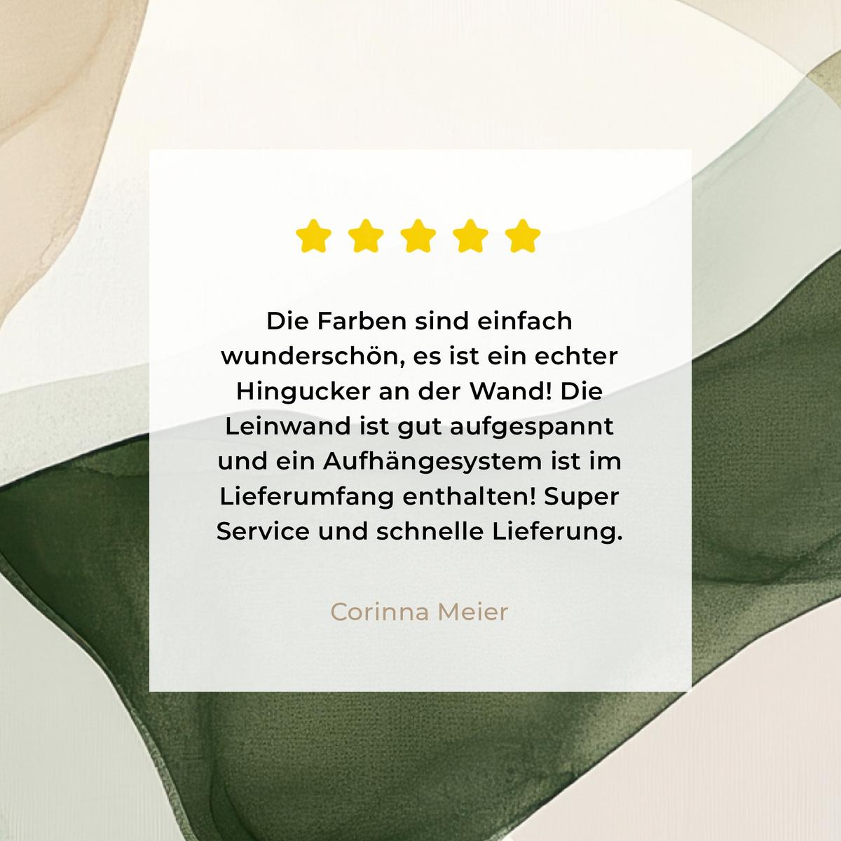 LEINWANDBILD Japandi - Abstrakt - Grün Wandbild Wohnzimmer 60x80 cm - Salbeigrün, Textil (60/80cm) - MuchoWow