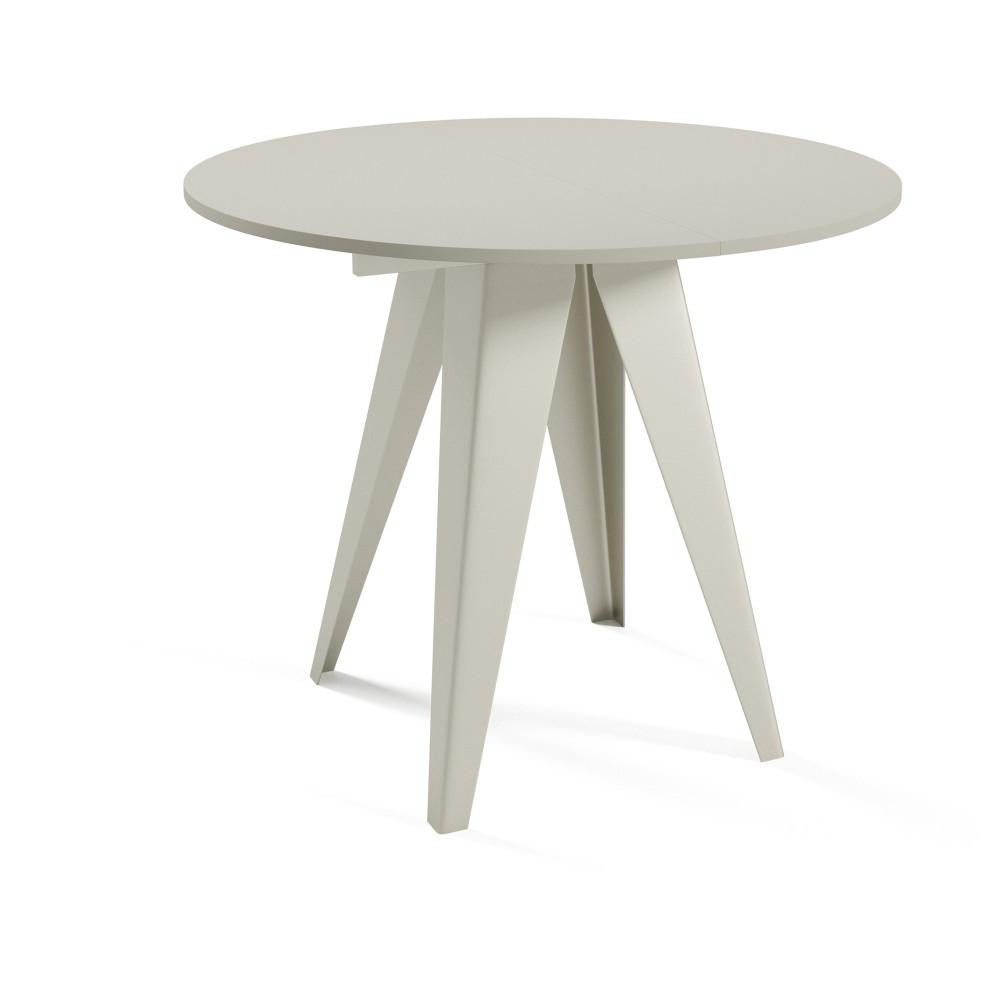 ESSTISCH Gala, Runder Tisch mit Ausziehfunktion, 90-130x90 cm, Kaschmir - Kaschmir, Metall (90/90/76cm) - Beautysofa