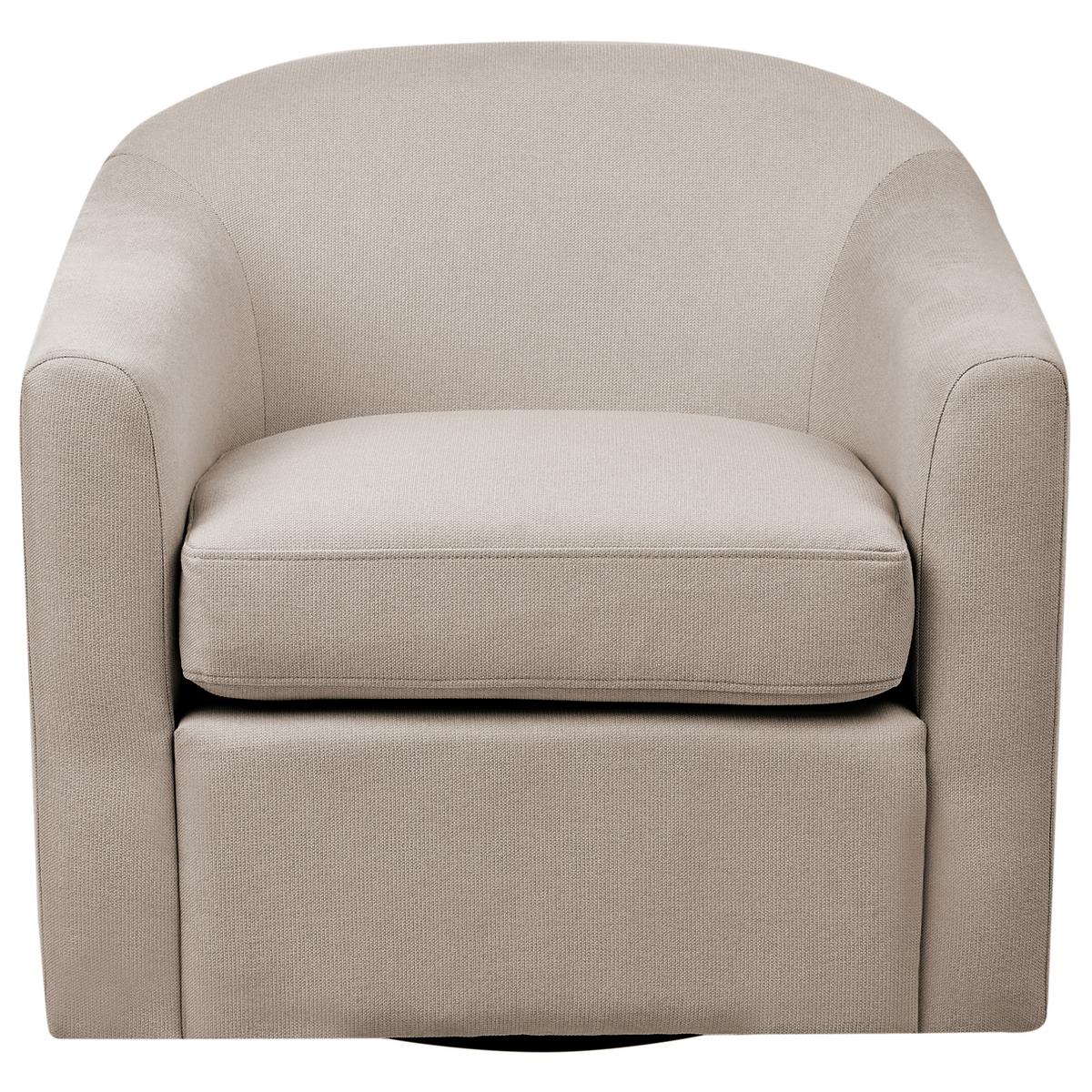 DREHSESSEL Stoff Taupe Magnor - Taupe, Textil (76/74/73cm) - Beliani