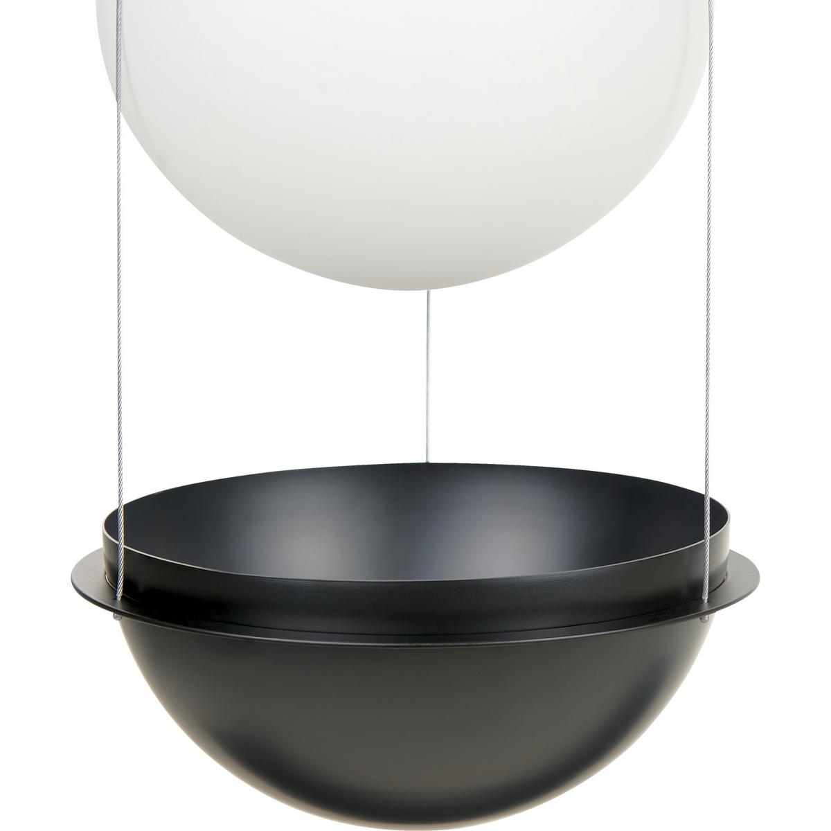PENDELLEUCHTE Tobins 25x25x178 cm - Schwarz, Glas (25/25/178cm) - Beliani