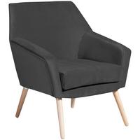 SESSEL Kachka Bezug Samtvelour Buche natur / anthrazit - Anthrazit, Kunststoff (71/81/67cm) - 58aufmkessel