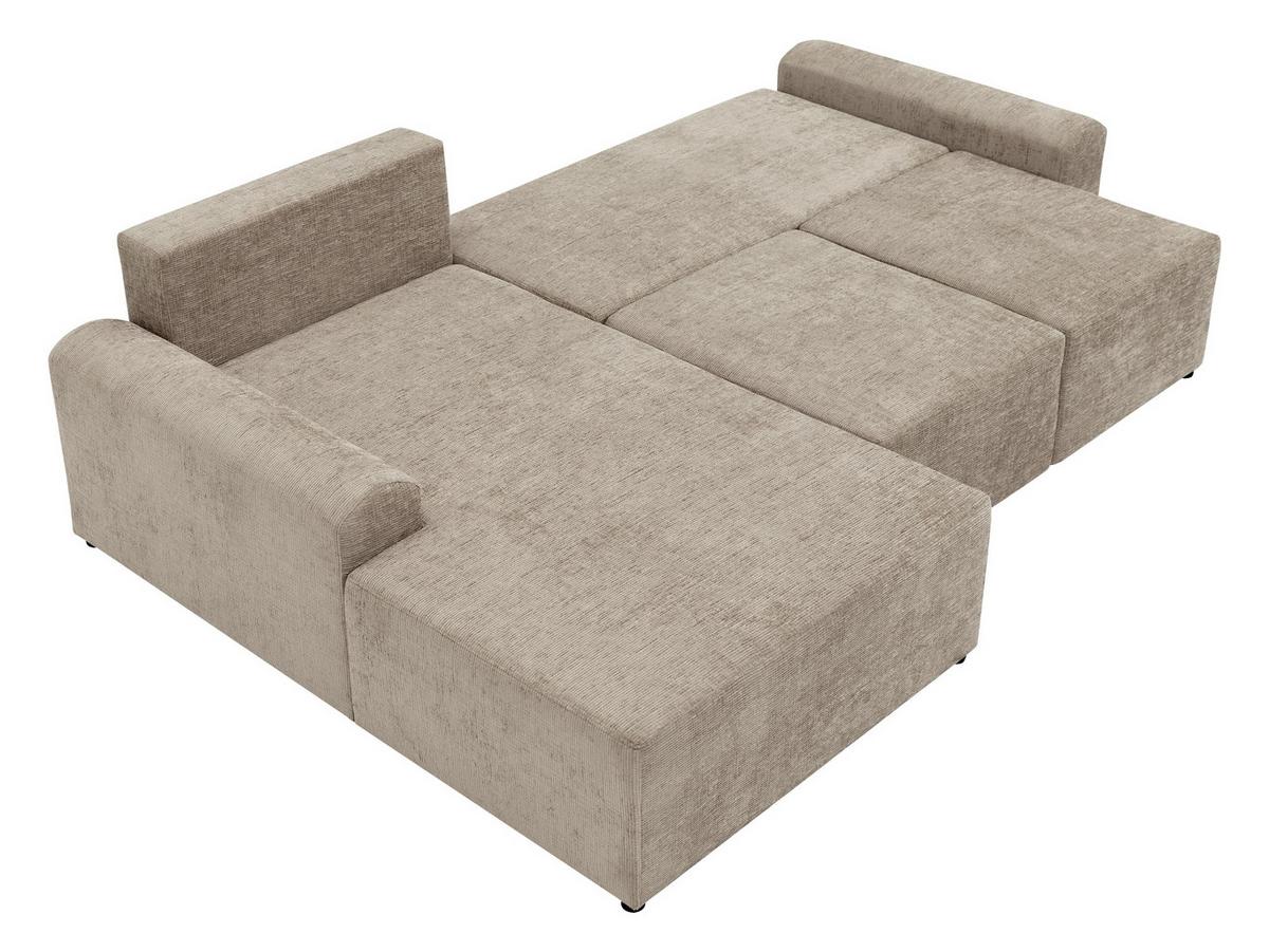ECKSOFA Bella L, Seite: Rechts - Blaugrau/Schwarz, Holz/Kunststoff (258/168cm) - MIRJAN24