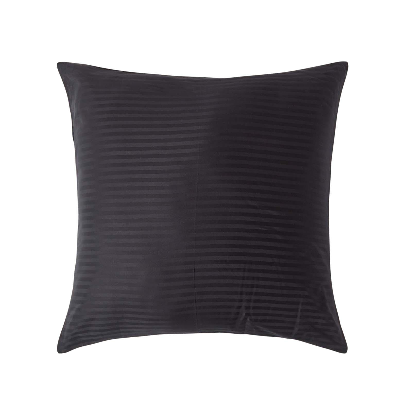 KISSENBEZUG Damast, Ägyptische Baumwolle, Fadendichte 330 - Schwarz, Textil (80/80cm) - Homescapes