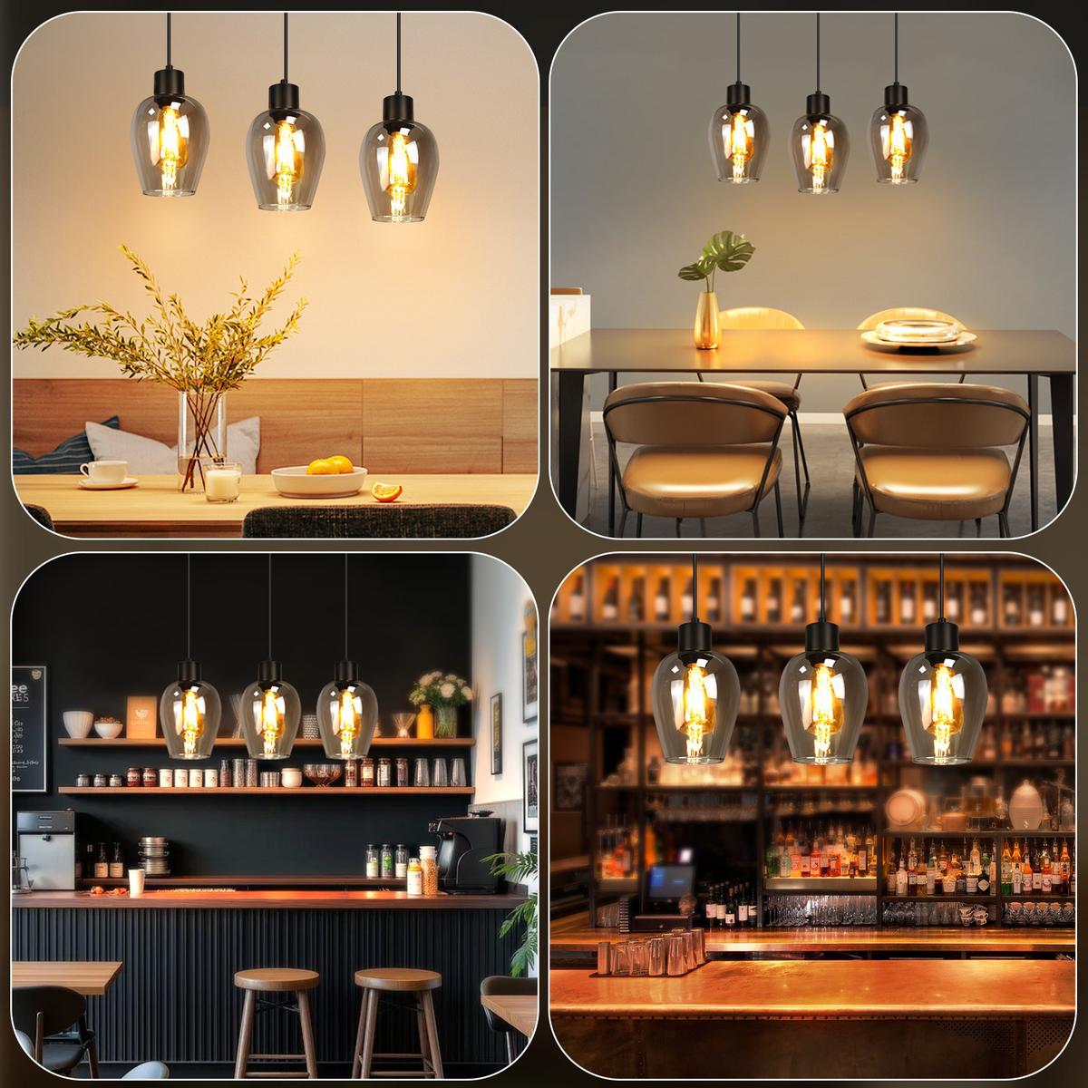 PENDELLEUCHTE Robert 48/5/120 cm - Schwarz, Glas (48/5/120cm) - ZMH