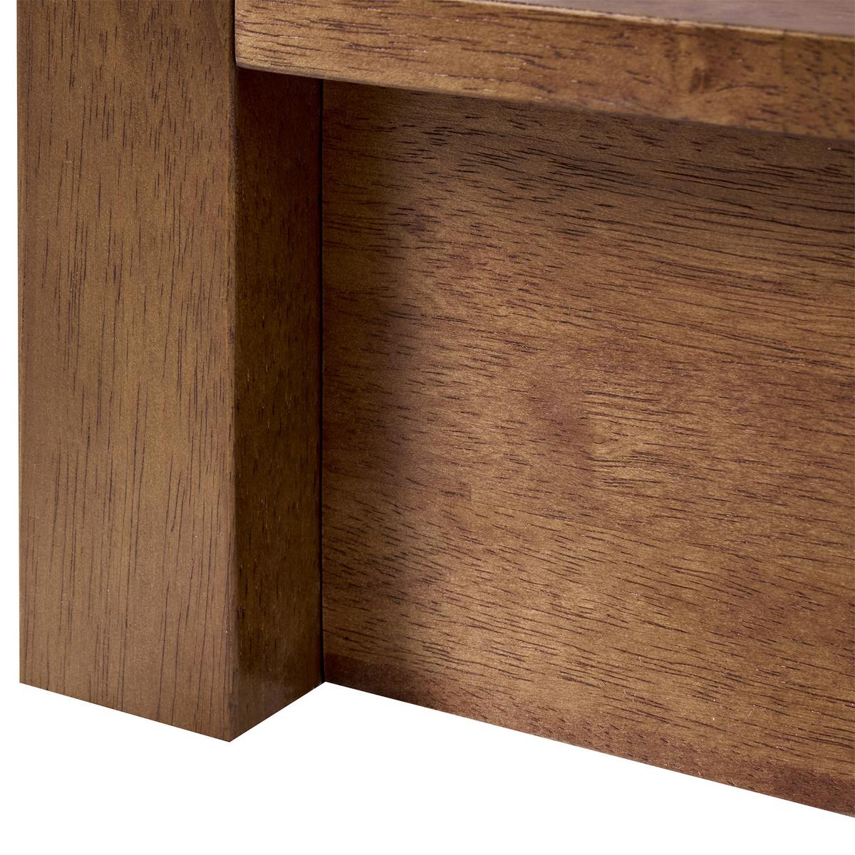 HIMMELBETT Holz 180/200 cm Dunkelbraun Herliere - Dunkelbraun, Holz (180/200cm) - Beliani