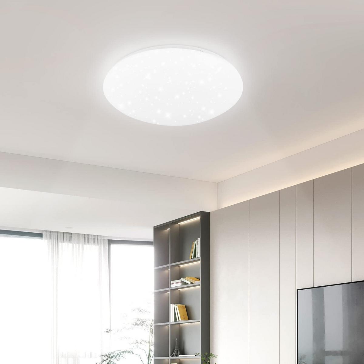 LED-DECKENLEUCHTE Jonas 30/30/7 cm - Weiß, Kunststoff (30/30/7cm) - ZMH
