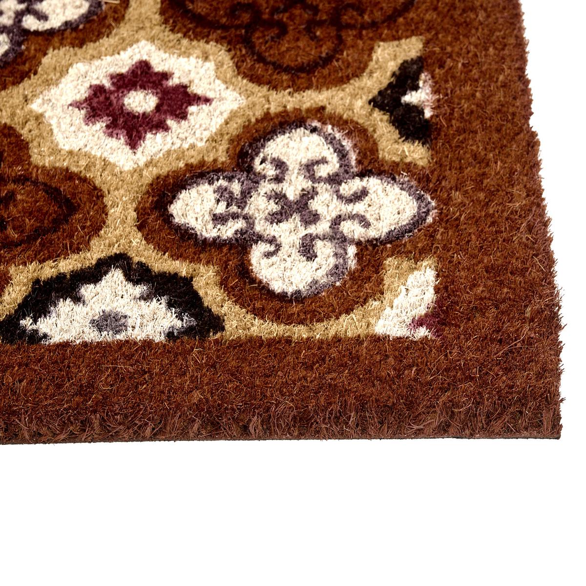 FUSSMATTE Braun 45/75 cm Kokosfasern Seletna - Braun, Textil (45/75cm) - Beliani