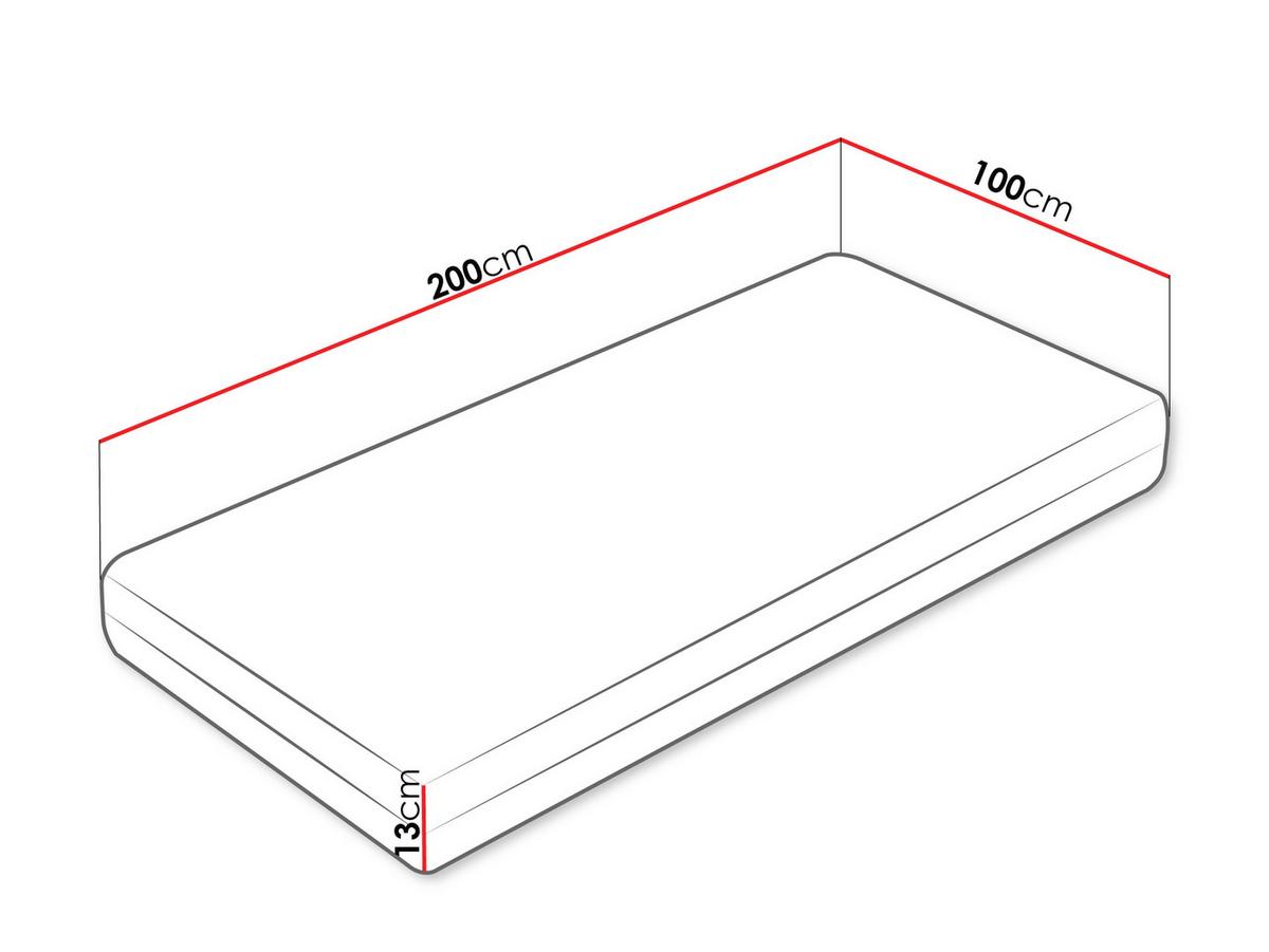 SCHAUMSTOFFMATRATZE Sonto 13 cm - Weiß, Textil (100/200cm) - MIRJAN24