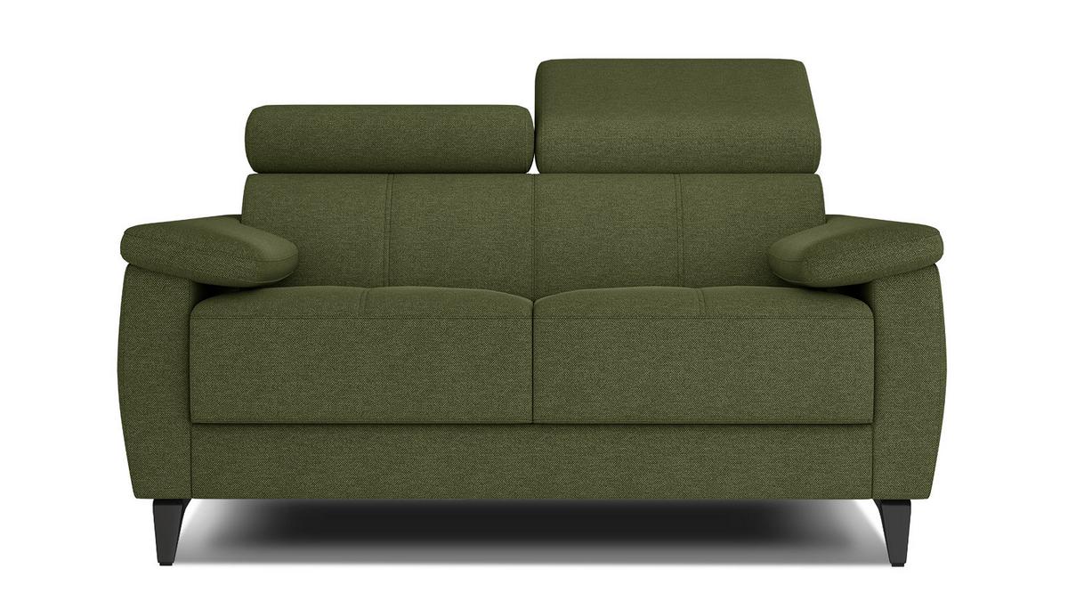 SOFA TAUNUS 2-Sitzer, grün - Schwarz/Grün, Holzwerkstoff/Textil (141/80/102cm) - Wozimo